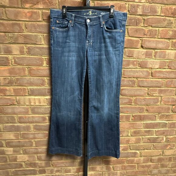 7 For All Mankind Women’s Dojo Low Rise Wide Leg Jeans Size 32 - Picture 2 of 7